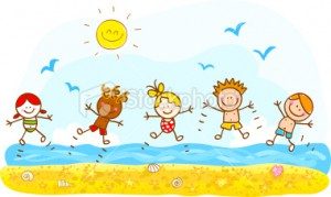 istockphoto_16314331-happy-summer-holiday-kids-jumping-at-beach-ocean-cartoon-illustration